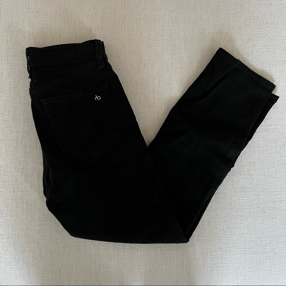 Rag & Bone Black Crop Flare Jeans - Picture 5 of 5